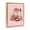Stupell Industries Floral Pink Cowgirl Boots Framed Floater Canvas Wall Art